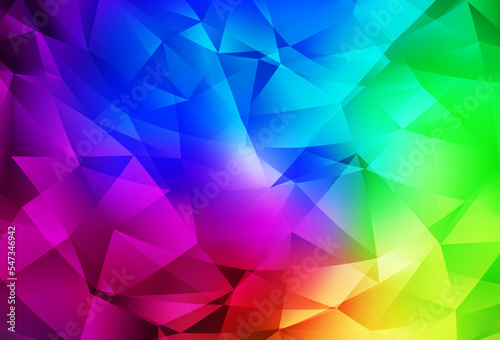 Dark Multicolor vector abstract polygonal template.