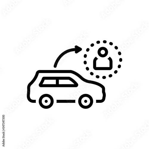 Black line icon for owner