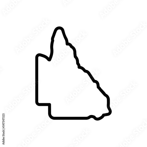 Papier peint Black line icon for queensland