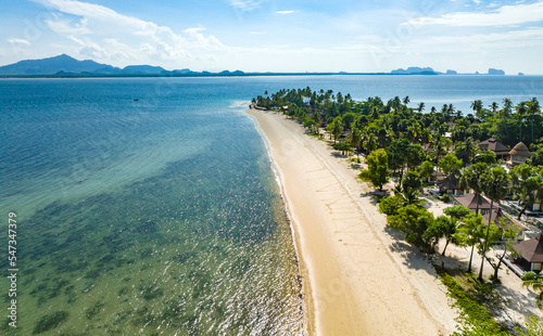 Aerial view of koh Mook or koh Muk island, in Trang, Thailand