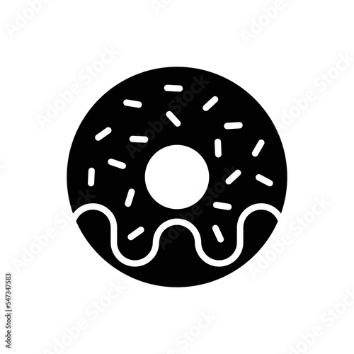 donut icon vector design template in white background photo
