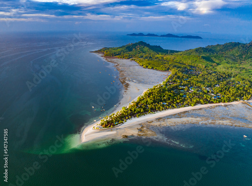 Aerial view of koh Mook or koh Muk island, in Trang, Thailand