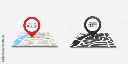 Map pointers.Location pin set.GPS location symbol collection illustration.Stock vector.