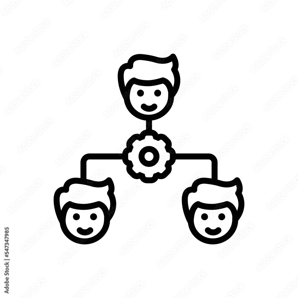 Black line icon for organize Black line icon for organize