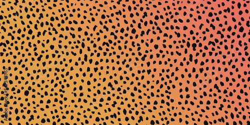 Cheetah skin texture, 3D rendering, panoramic view