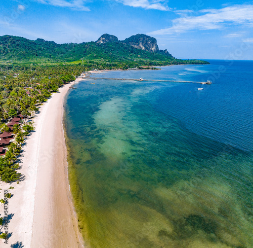 Aerial view of koh Mook or koh Muk island, in Trang, Thailand