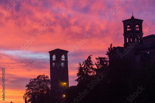 sunrise in castelvetro di modena fantastic colors in the morning photo