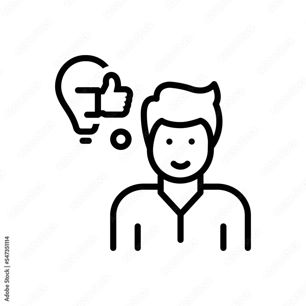 Black line icon for understand Black line icon for understand