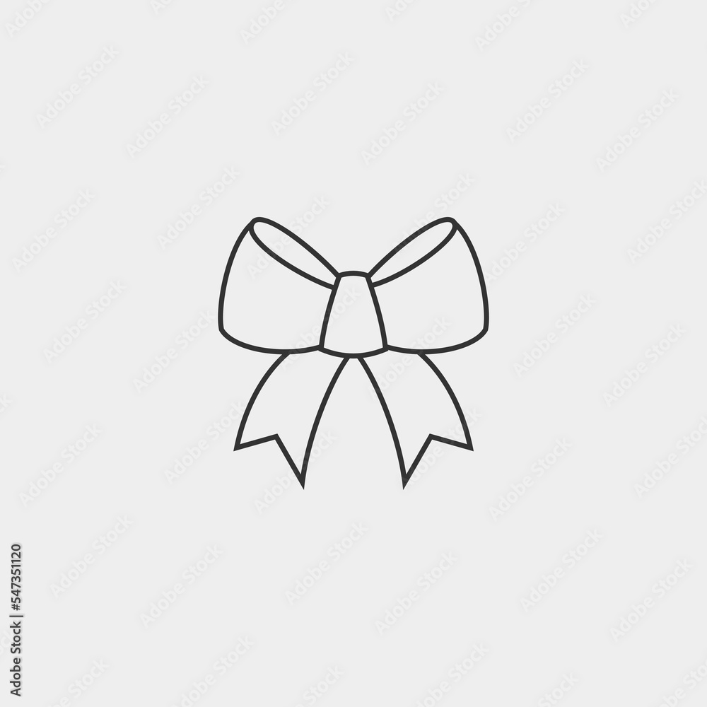 Bowknot vector icon illustration sign Bowknot vector icon illustration sign