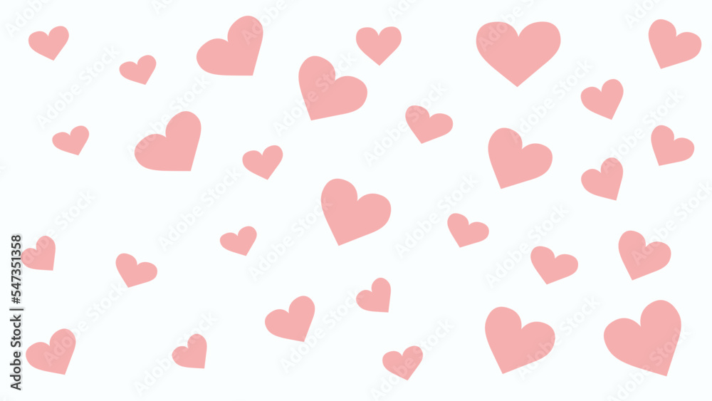 seamless pattern with pink hearts as a wallpaper