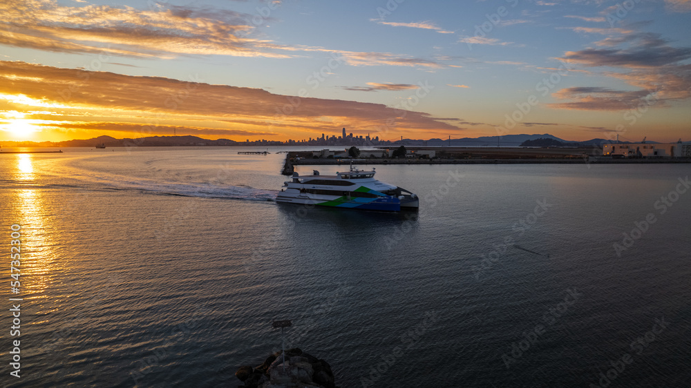 SF Bay Ferry Drone View