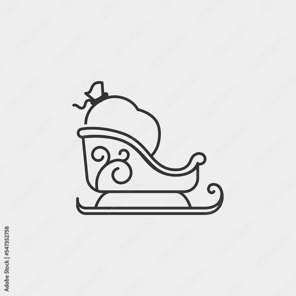 Delivery_santa_bag vector icon illustration sign Delivery_santa_bag vector icon illustration sign
