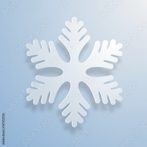 White snowflake vector icons isolated on blue background, chistmas snowflake concept