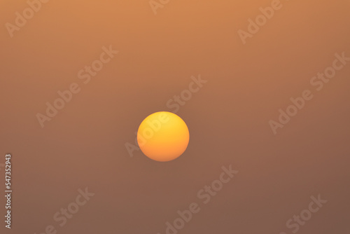 The sun in solar storms. Abstract natural background
