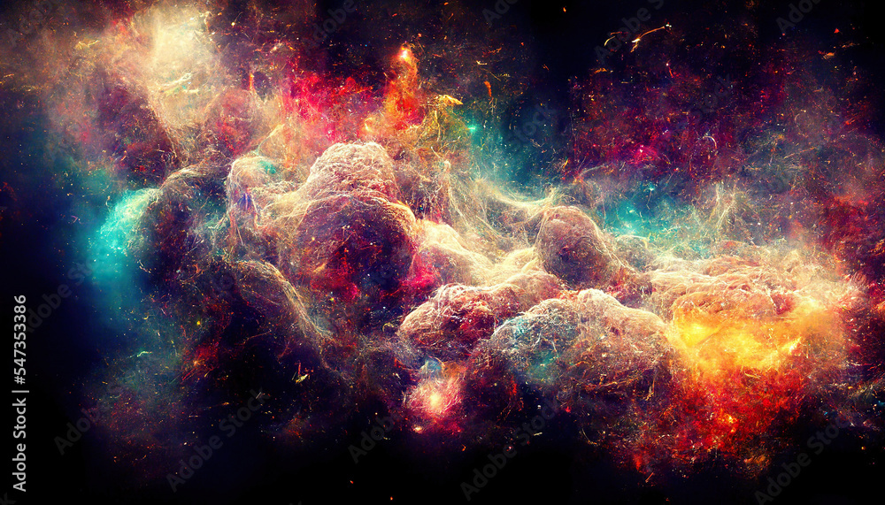 Space nebula, colorful abstract background image
