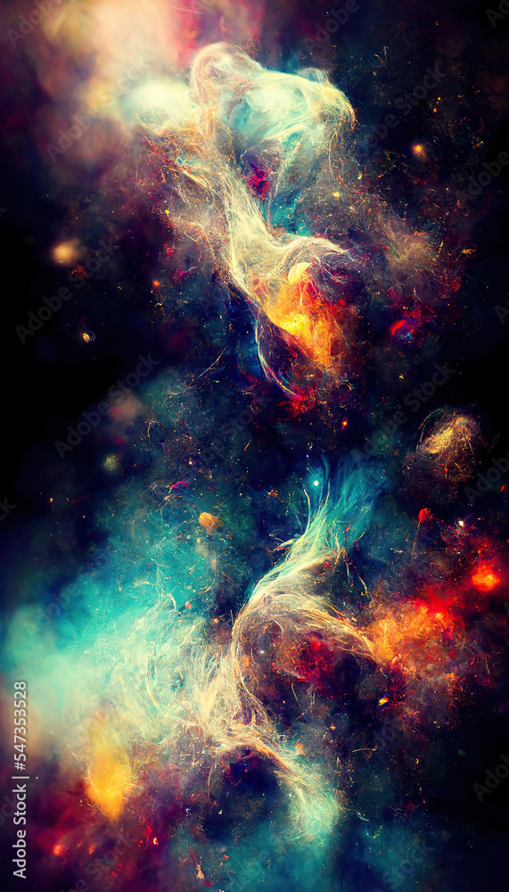 Space nebula, colorful abstract background image
