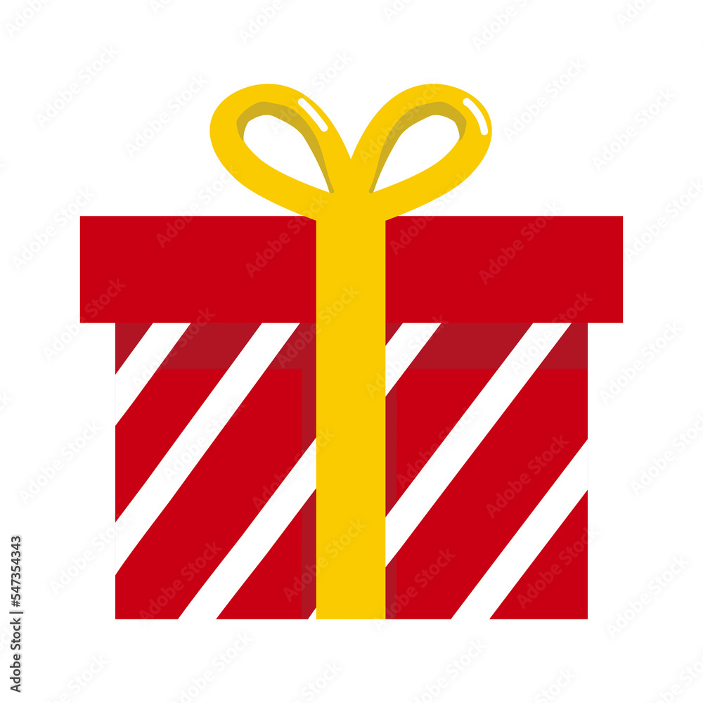 Obraz premium red gift box with bow.