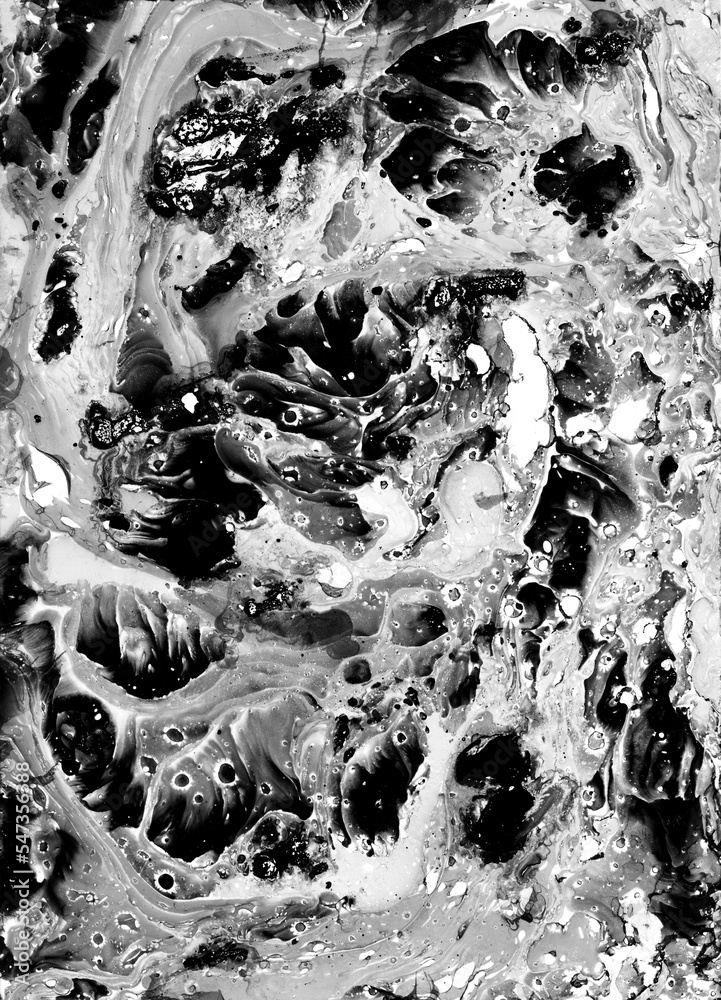 Abstract Ink Marbling Experiment 25