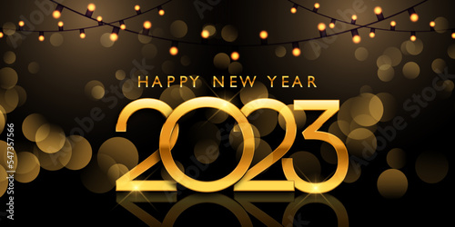 Elegant Happy New Year banner design
