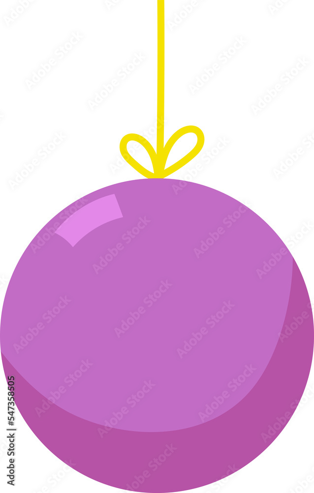 Violet christmas ball with ribbon Violet christmas ball with ribbon