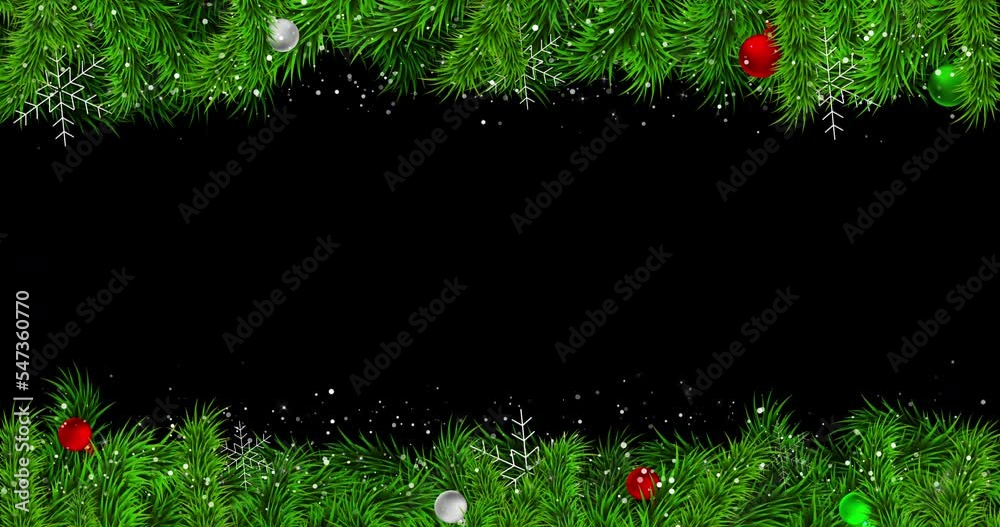 christmas green frame, Christmas frame animation
