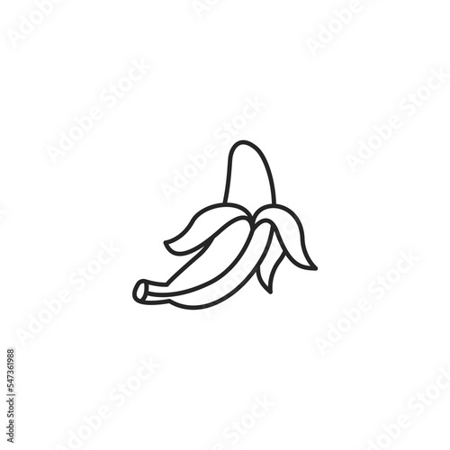 Vector sign of banana symbol is isolated on a white background. vector illustration icon color editable.