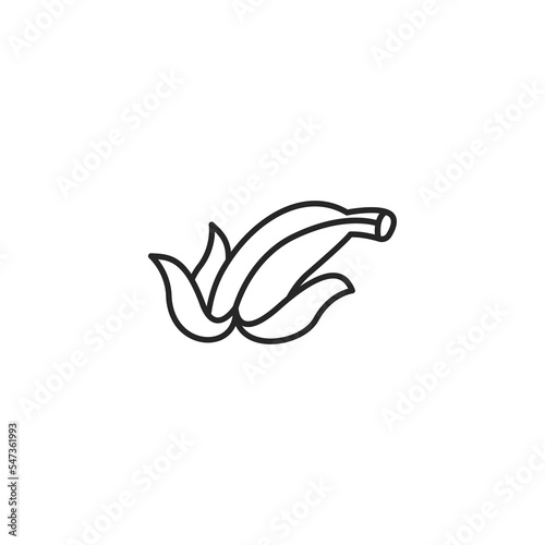 Vector sign of banana symbol is isolated on a white background. vector illustration icon color editable.