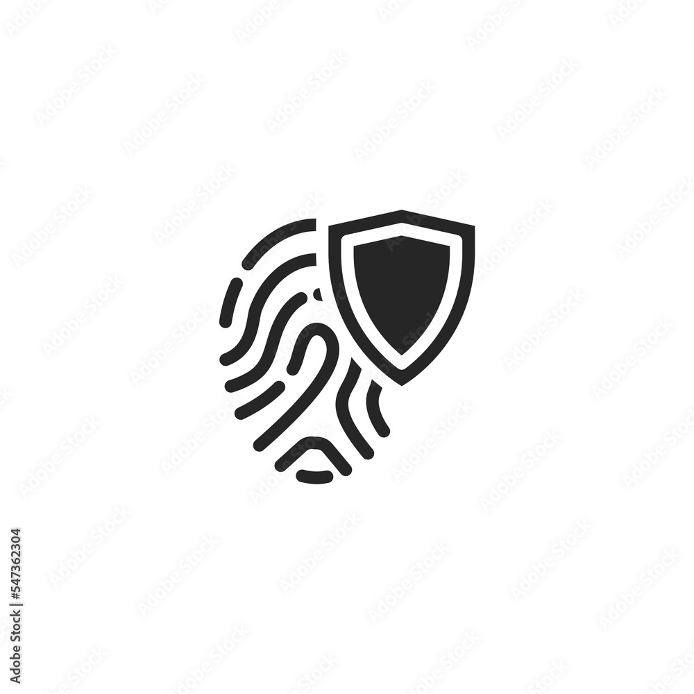 Vector sign of Fingerprint symbol is isolated on a white background. vector illustration icon color editable. Vector sign of Fingerprint symbol is isolated on a white background. vector illustration icon color editable.