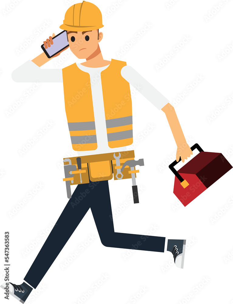 Technician and builders and engineers and mechanics set ,Vector illustration cartoon character.