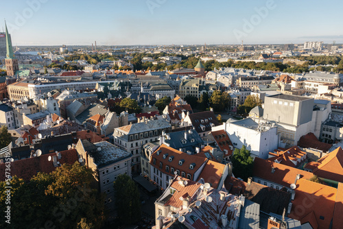 View over the city of Riga in Latvia