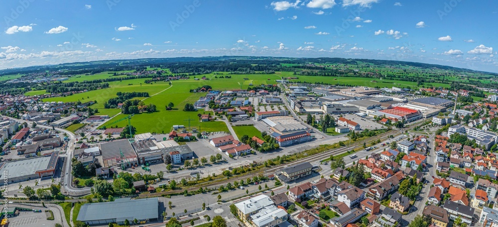 Marktoberdorf, höchstgelegene Kreisstadt Deutschlands im Luftbild