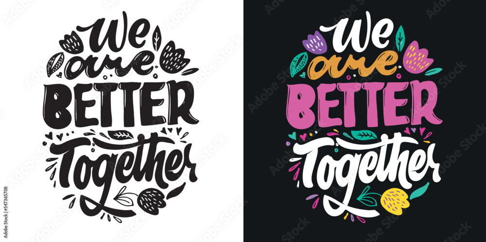 Fototapeta premium Hand drawn motivation lettering phrase in modern calligraphy style. Inspiration slogan for print and poster design. Vector