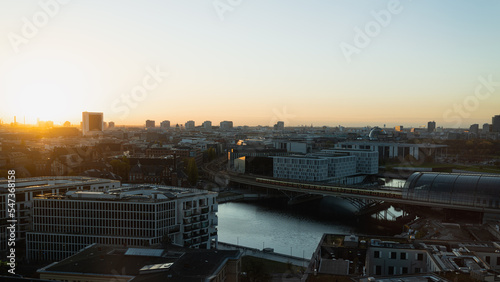 Photography cityscape areal view of berlin Mitte