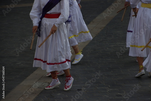 Basque folk dance street exhibition
