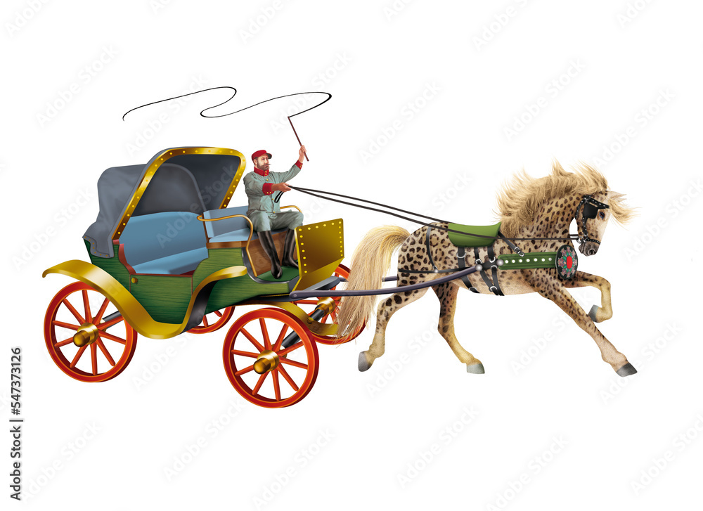 Antique Calèche Et Traîneau Avec Dame – Fonte – Collection Curiosité – Occasion
