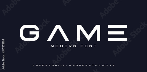 Tech font and Modern alphabet. Future logo typo. Minimal urban font letter set. Luxury vector typeface for a company. Monogram gaming fonts for logo design.