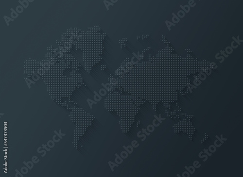 Fototapeta Naklejka Na Ścianę i Meble -  Illustration of a world map made of stars on a black background