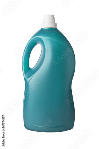 Green plastic bottle on a transparent background photo