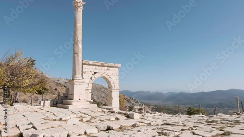 Archangel Michael Basilica entrance ruins of Sagalassos Ancient City