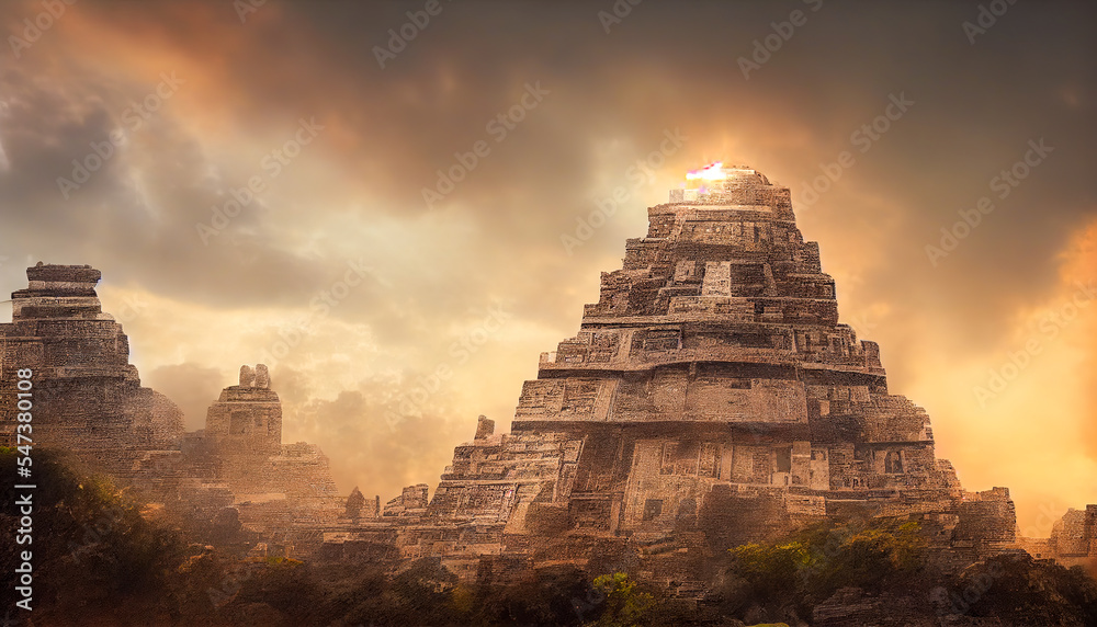 Ancient Mayan pyramids