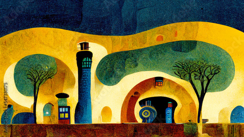 Surreal avant-garde landscape