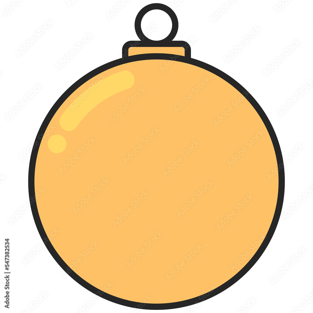Cartoon Christmas Ball Decoration Illustration. Christmast Holiday and New year Festival Concept. Cartoon Christmas Ball Decoration Illustration. Christmast Holiday and New year Festival Concept.