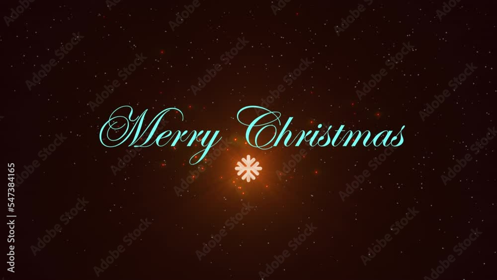 Merry Christmas with red snowflake and glitters in night, motion holidays and winter style background for New Year and Merry Christmas Merry Christmas with red snowflake and glitters in night, motion holidays and winter style background for New Year and Merry Christmas