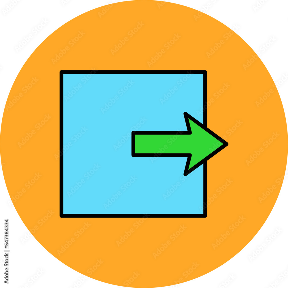 Logout Multicolor Circle Filled Line Icon Logout Multicolor Circle Filled Line Icon
