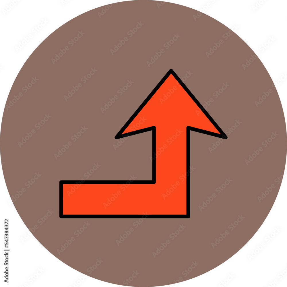 Turn up Multicolor Circle Filled Line Icon Turn up Multicolor Circle Filled Line Icon