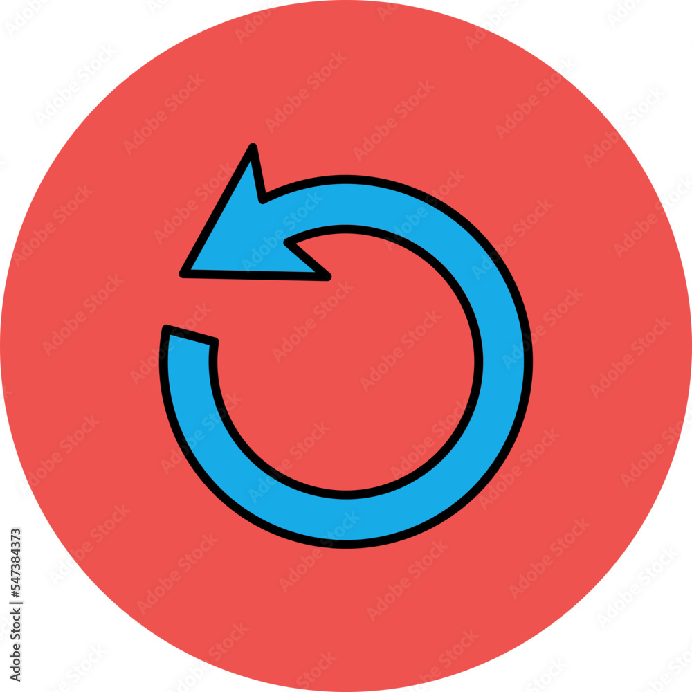 Undo Multicolor Circle Filled Line Icon Undo Multicolor Circle Filled Line Icon