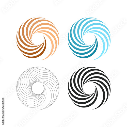 Abstract curl, vector design element
