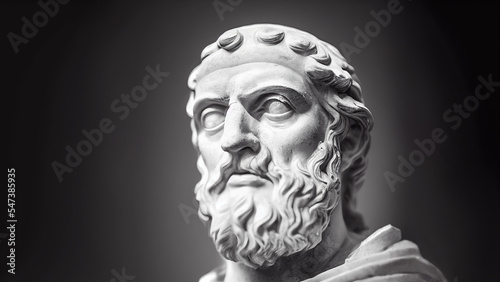 Illustration of the sculpture of Plato. The Greek philosopher. Plato is a central figure in the history of Ancient Greek philosophy.