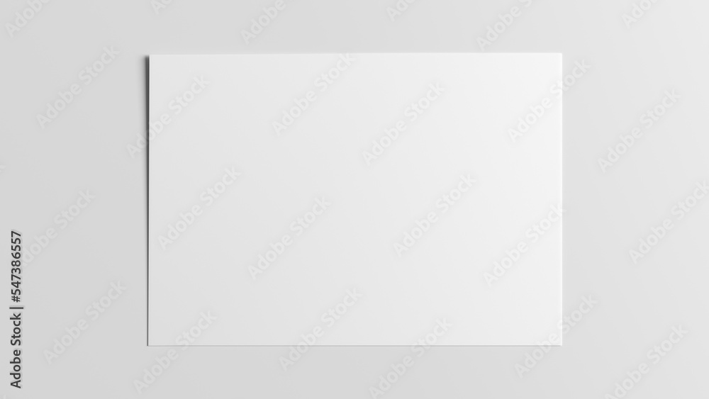 Blank sheet of paper mock up on the white wooden table Blank sheet of paper mock up on the white wooden table