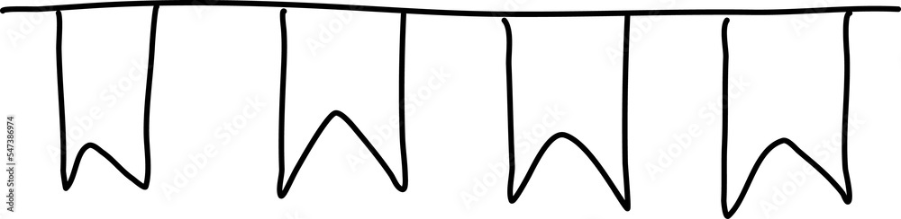Hand drawn ribbon Hand drawn ribbon
